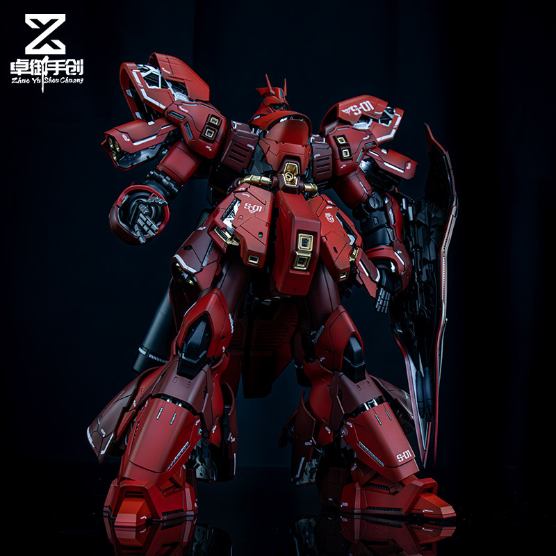 万代 MG1/100 卡版Ver.Ka沙扎比 三红阴影喷涂上色 代工 加工