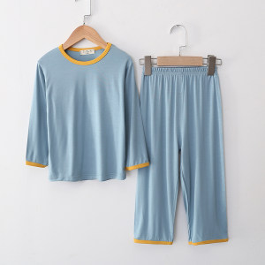 苗苗童装店儿童睡衣莫代尔空调服冰丝薄款夏季长袖套装男童女童家居服春宝宝