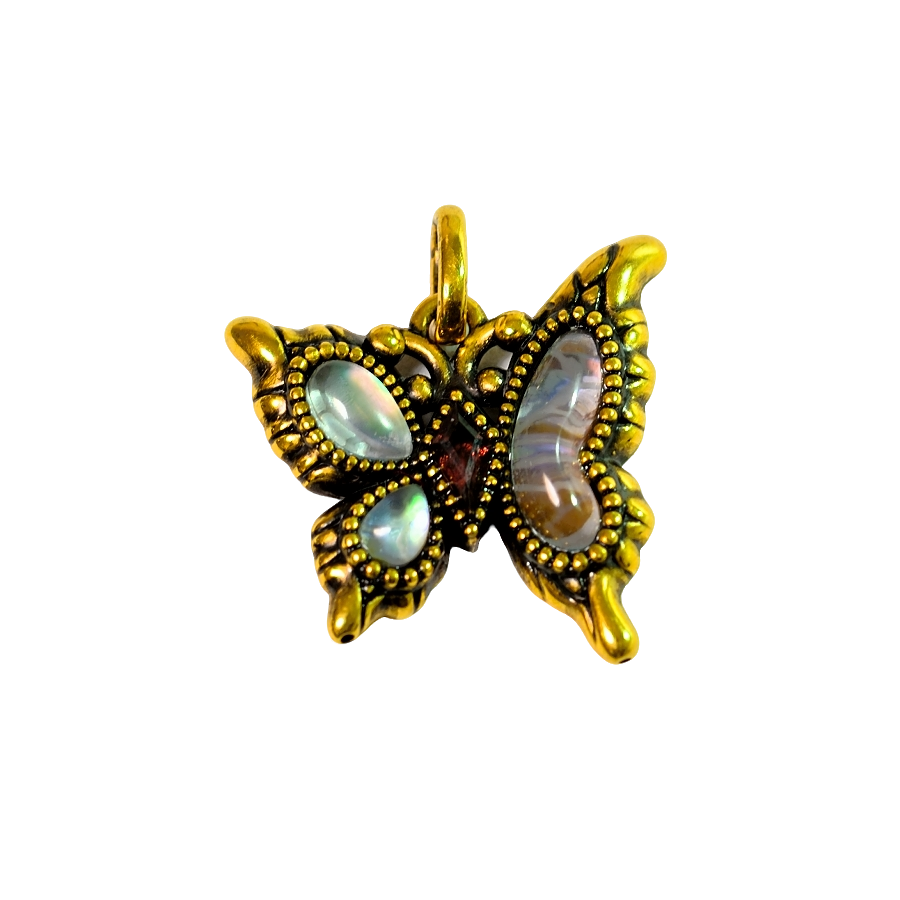 足金蝴蝶吊坠女日韩轻奢时尚