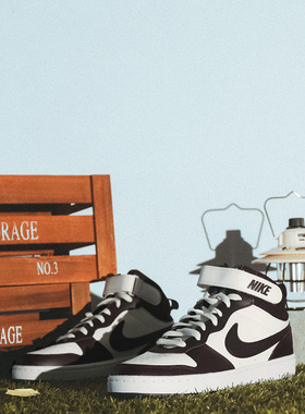 耐克童板鞋/休闲鞋COURT BOROUGH MID 2(GS) CD7782-126