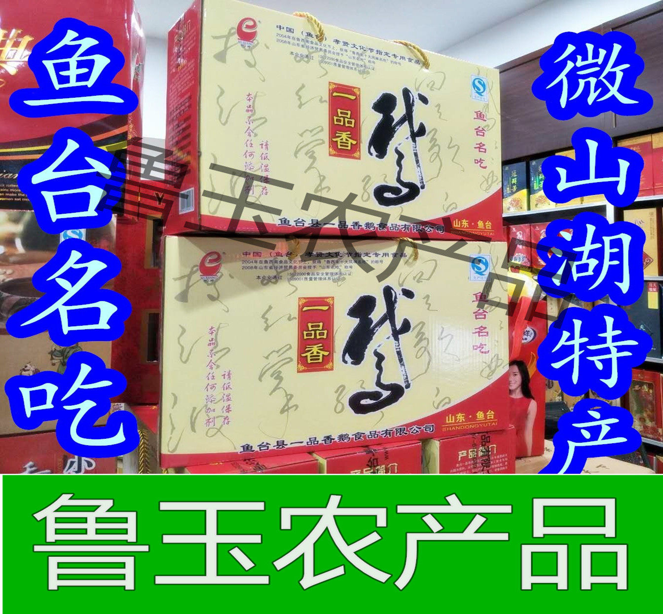 4kg礼盒装山东特产名吃微山湖大白鹅肉鱼台贡鹅包