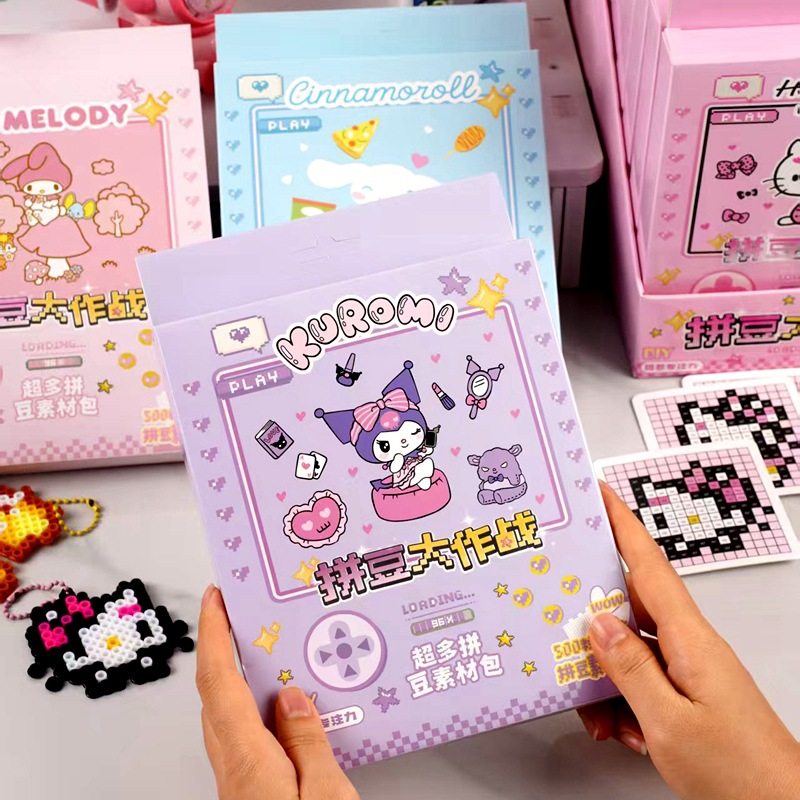 三丽鸥拼豆大作战 凯蒂猫像素风diy素材创意拼豆手工制作解压玩具,玩具/童车/益智/积木/模型,拼豆/拼豆工具,淘宝优惠券,粉丝福利购,淘宝优惠卷