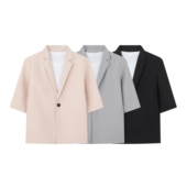 上衣帅气西装 潮流男士 男春夏百搭休闲西服 外套男韩版 七分袖