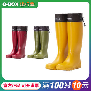 日本野鸟协会雨靴休闲鞋水鞋女款成人可外穿时尚防水防滑高帮高筒