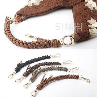 超纤皮手工编织包带手机替换百搭手腕提手把拎带子DIY配件吋手懿