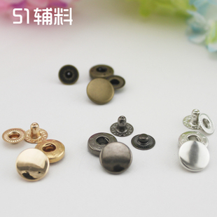 优质铜料过检针出口日本古铜银色锵色四合扣厚料手工布艺DIY配件