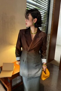 价格咨询.欧洲站设计师原创走秀款 324 高定设计师贵妇白领套装