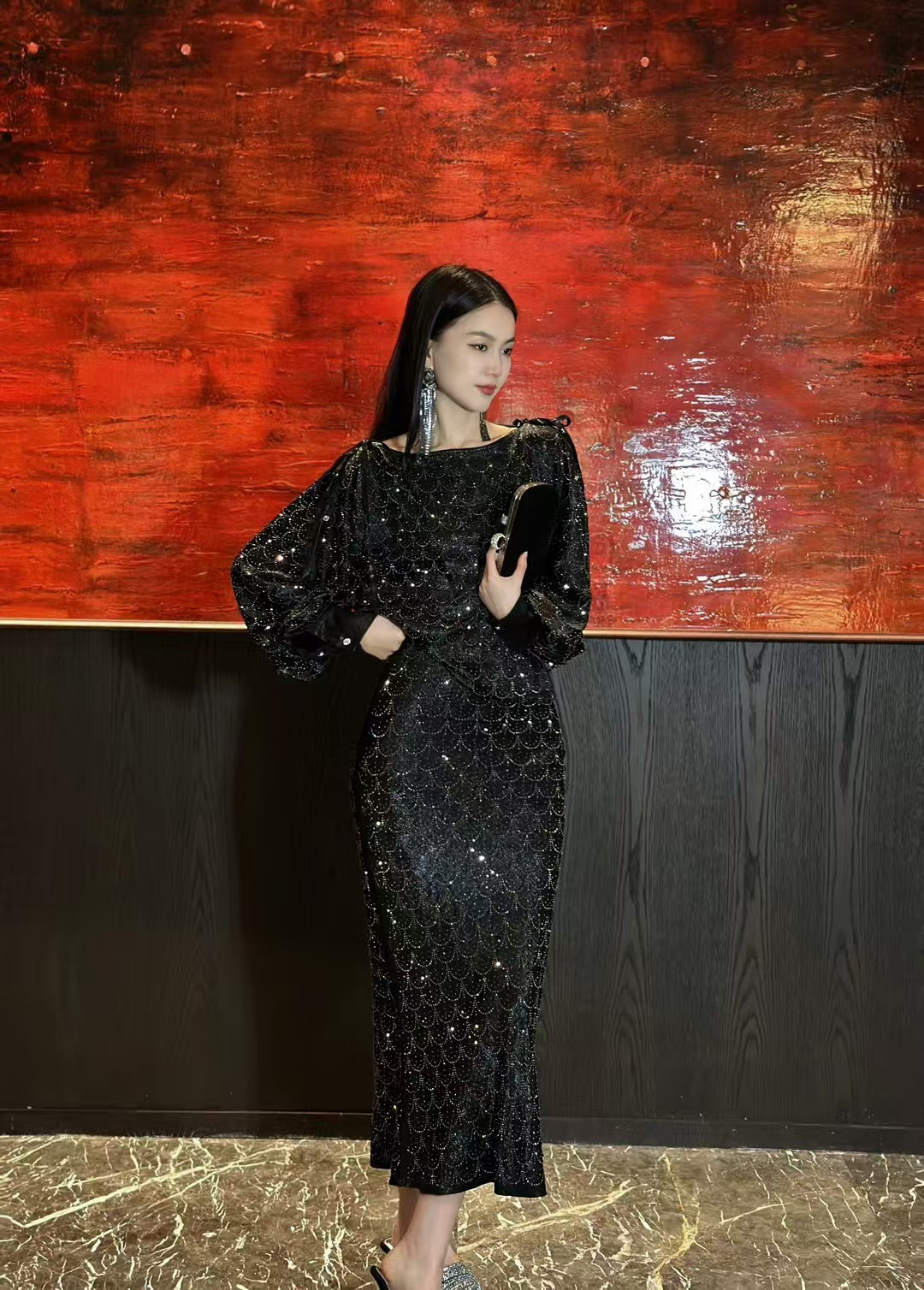 价格咨询.欧洲站设计师原创女装走秀款高定制设计师裙子套装527