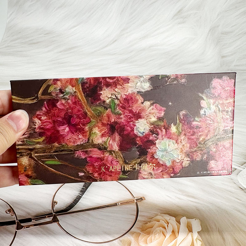 卡佩尔十二色油画风格眼影盘提亮高光眼妆彩色自然哑光