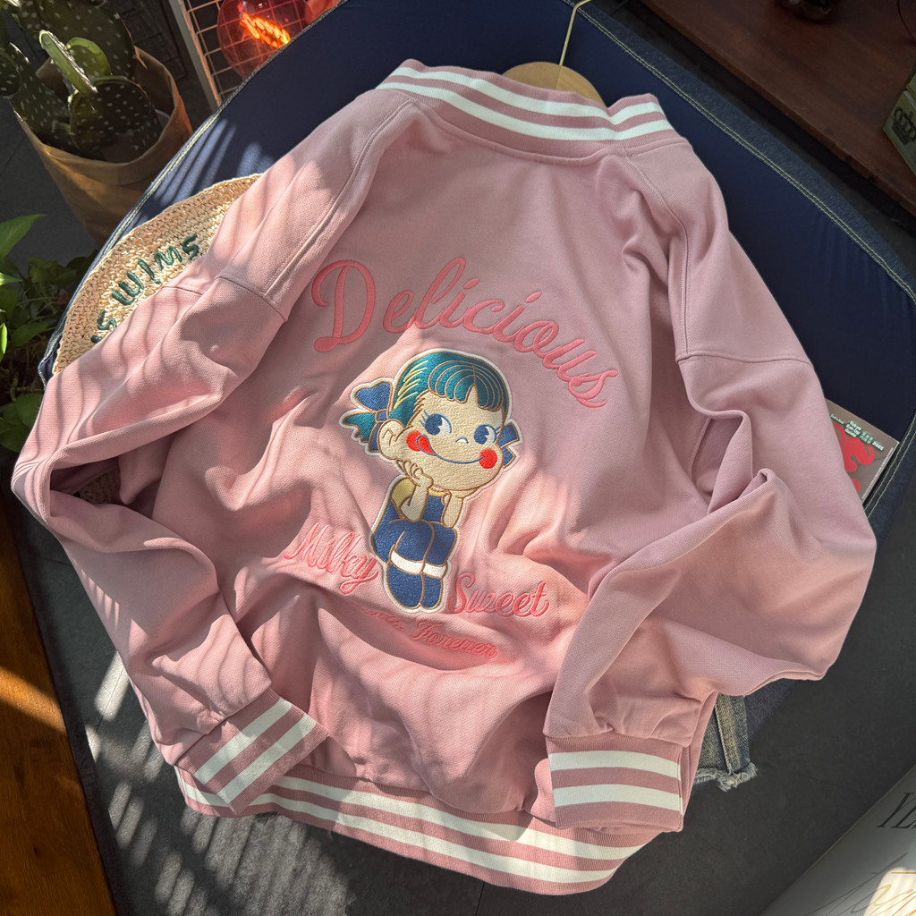 爆款开衫棒球服系列AIMEE WQ经典重工前后刺绣纯棉棒球服夹克外套