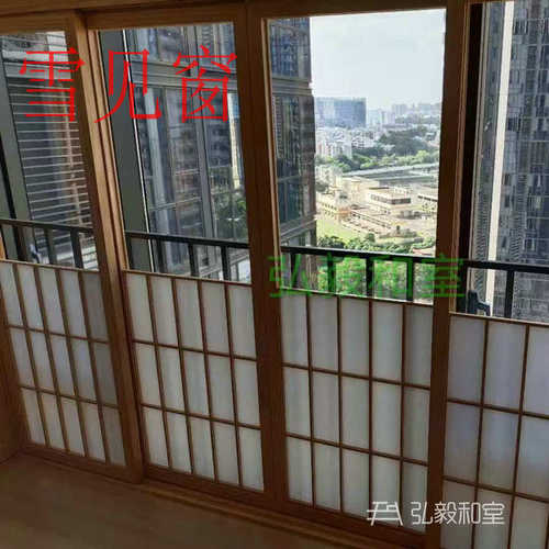 广州深圳和室推拉门 日式门格子门实木花格屏风隔断雪见窗定制