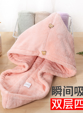 干发帽女吸水双层加厚2025新款包头巾洗头擦头发超强速干毛巾浴帽