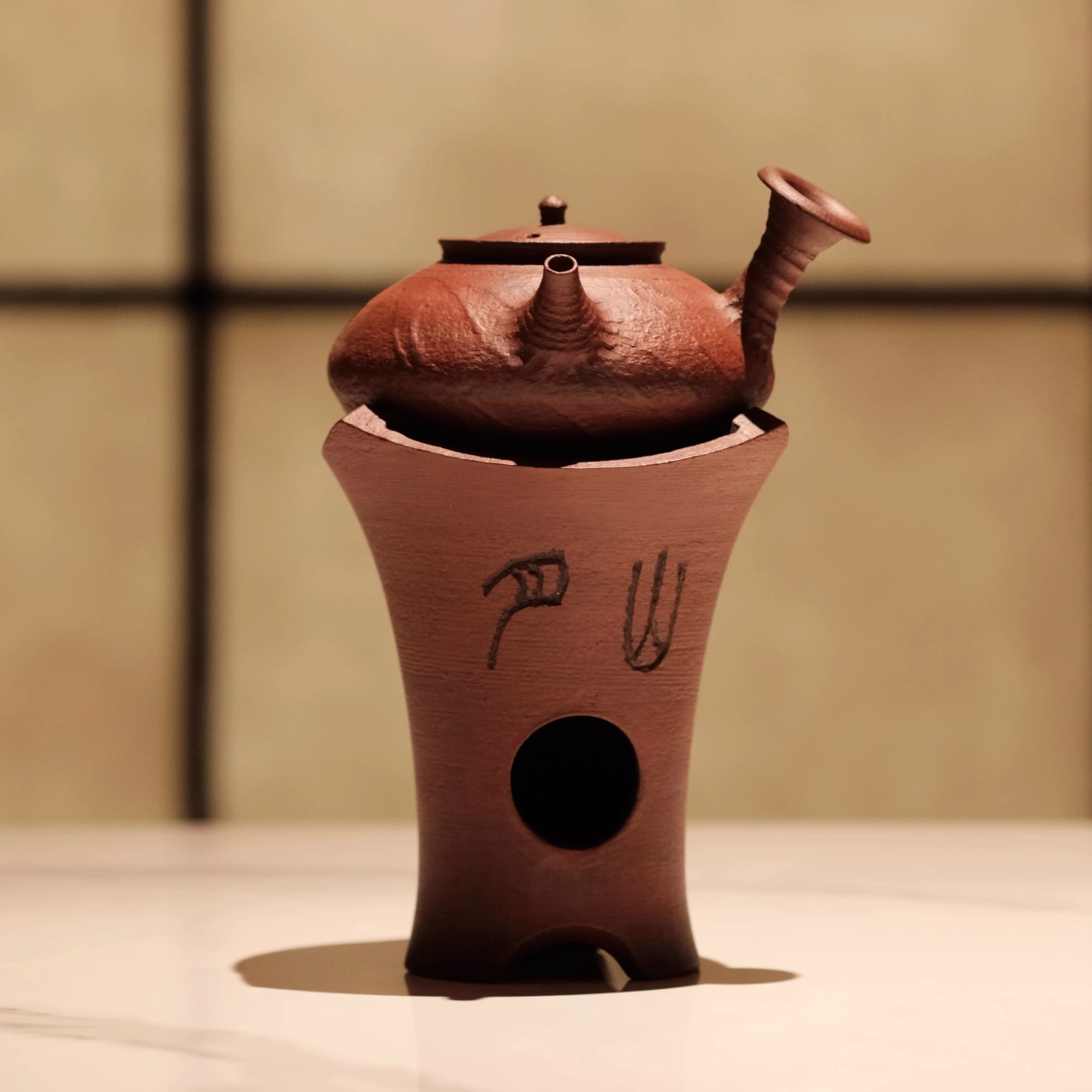 围炉煮茶炭炉纯手工半斋