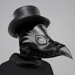 万圣节欧美瘟疫医生面具 亚马逊cosplay节日派对舞会表演道具头套