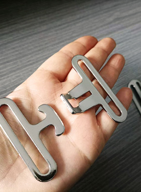 高品质皮带扣 皮带配件5CM宽腰带用亮白色 衣服对扣 金属插扣