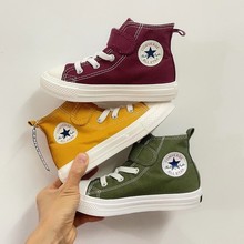 日本采购 匡威童鞋 Converse 超轻日版男女童帆布鞋 魔术贴运动鞋