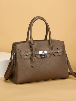 High-End, Simple and Elegant Women's Handbag, Platinum Bag, 2025 New Model, Large Capacity, Commuter Shoulder Bag, Crossbody Kelly Bag