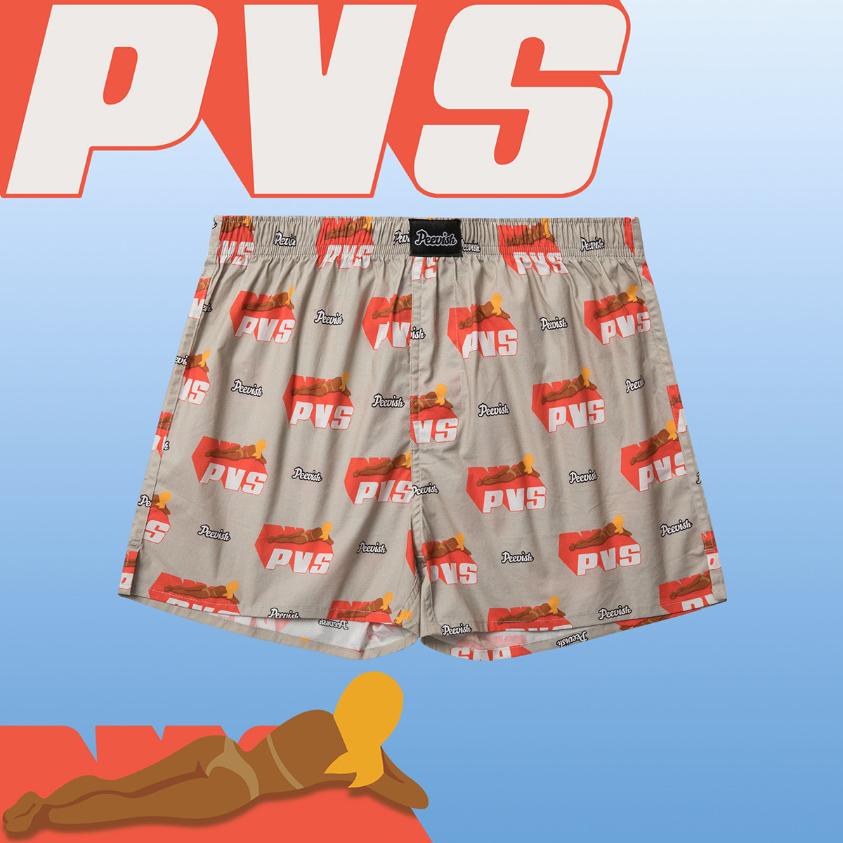 peevish纯棉阿罗裤男生宽松内裤情侣女居家睡裤衩孖煙通四角裤衩