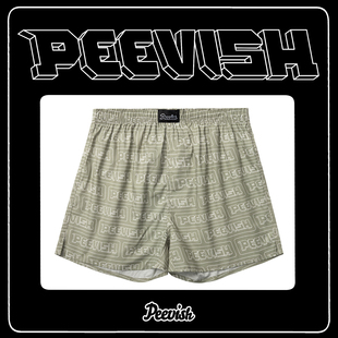孖烟通裤 霹危斯PEEVISH纯棉阿罗裤 头女居家短睡裤 男裤 衩 宽松内裤