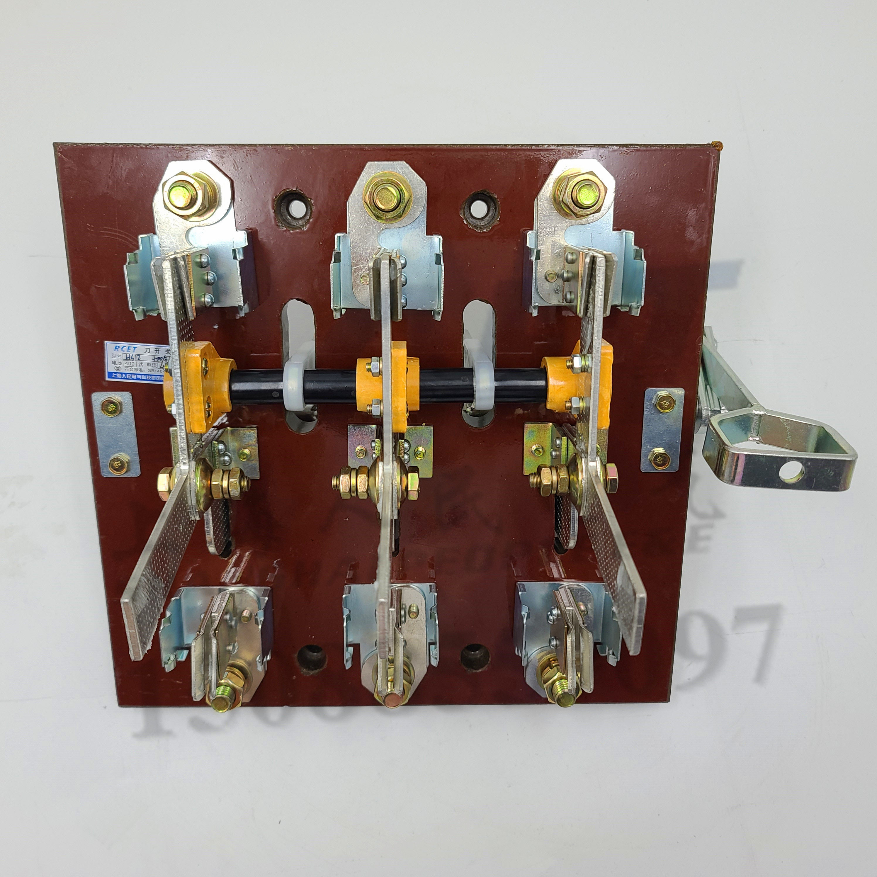 上海人民双刀双投3级400a刀开关hs12 400/3/31 厚件紫铜旁边操作