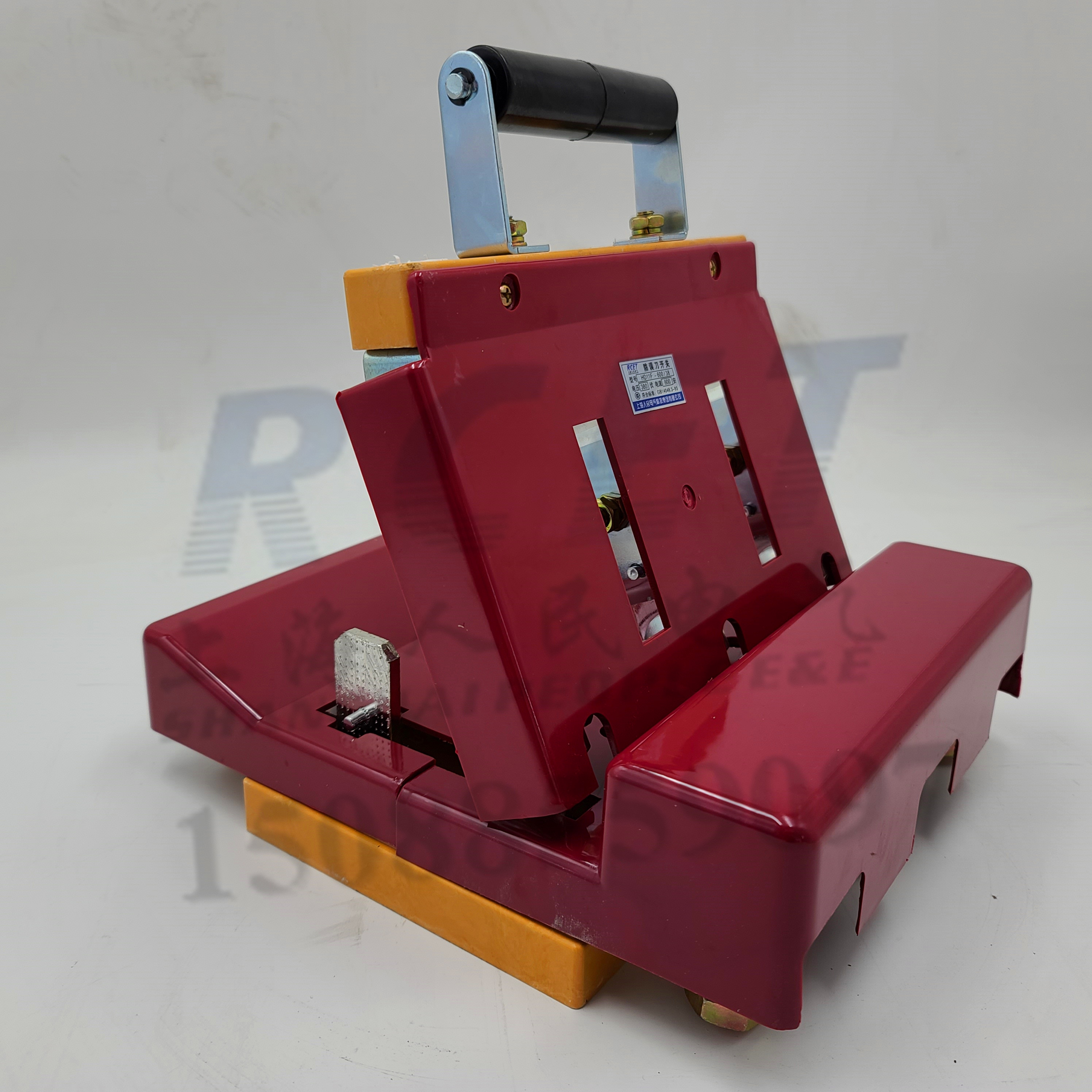 上海人民防护罩单刀单投3级600A刀开关HD11F 600/3/38 厚件紫铜