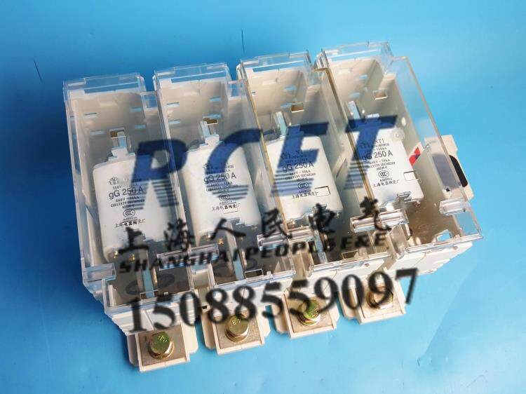 上海人民HGLR-250/4隔离开关熔断器组250A刀熔开关紫铜带熔断器