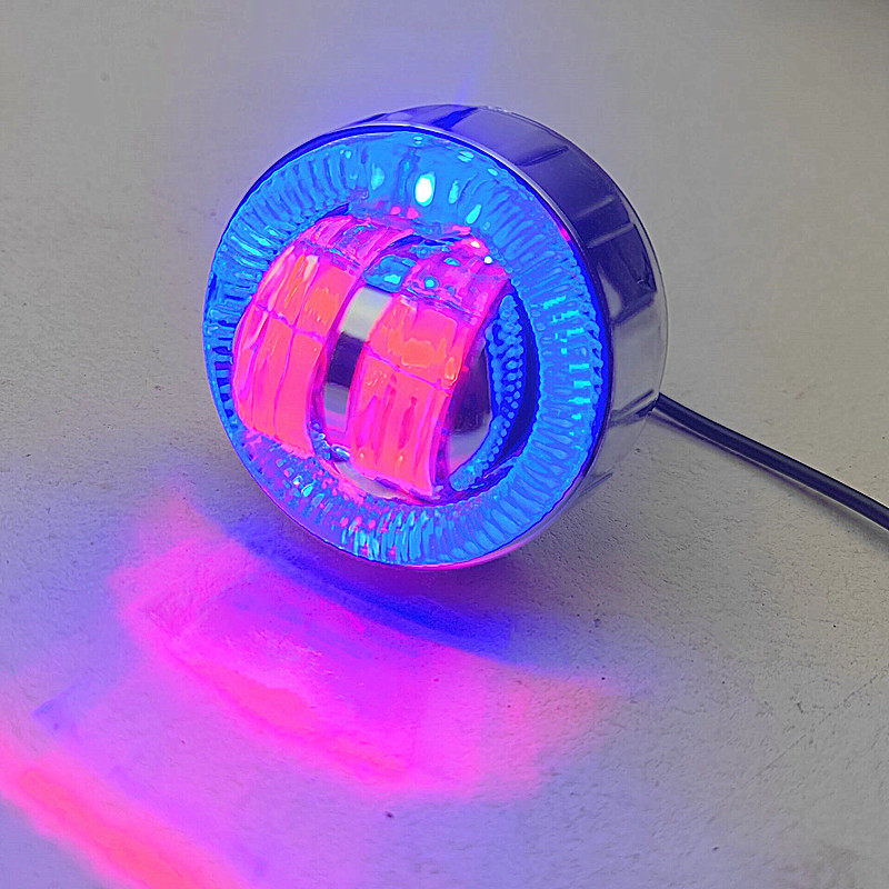 12V摩托车配件改装件福喜鬼火巧格男装125迅鹰LED天使眼爆闪大灯