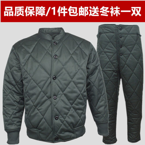 棉衣裤加厚保暖防风绿色