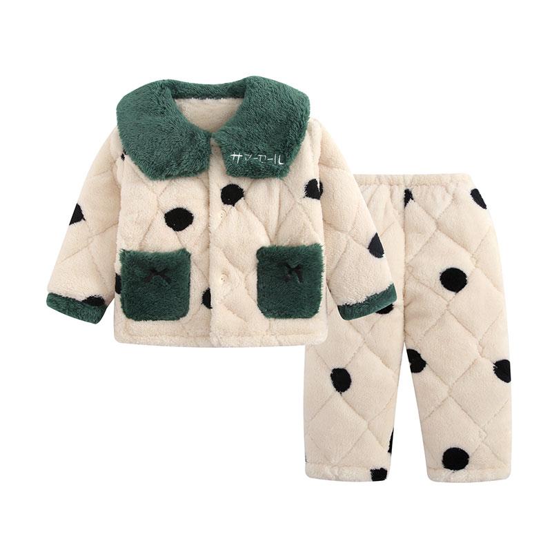 男童冬季保暖家居服套装