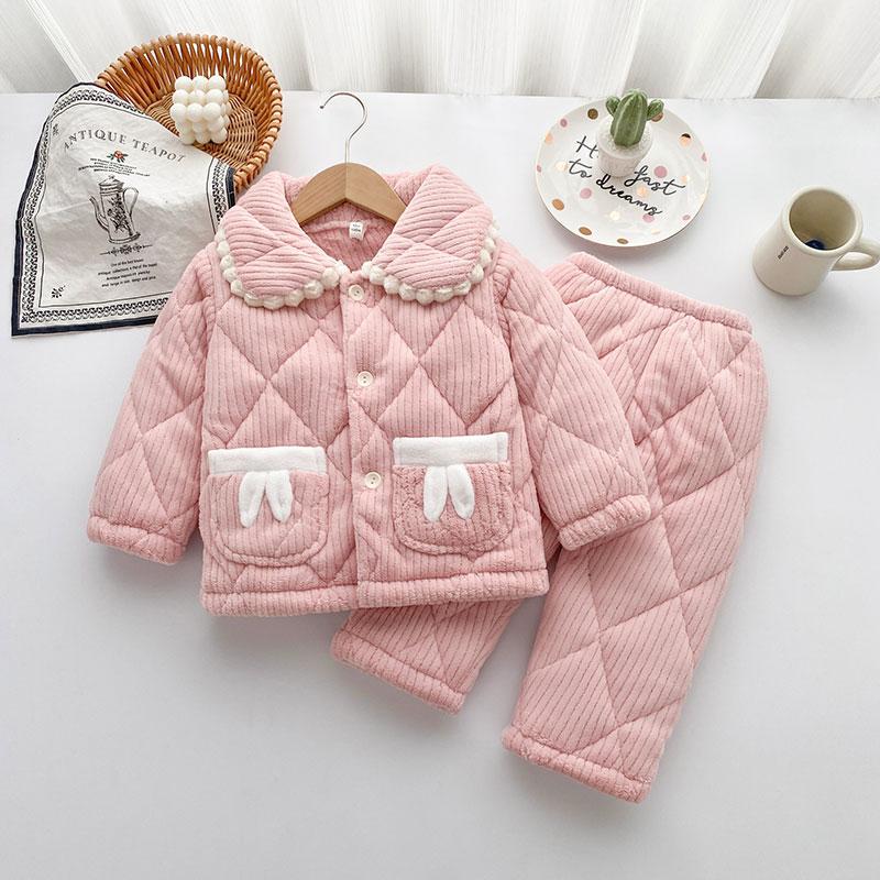 儿童冬季加厚款家居服套装