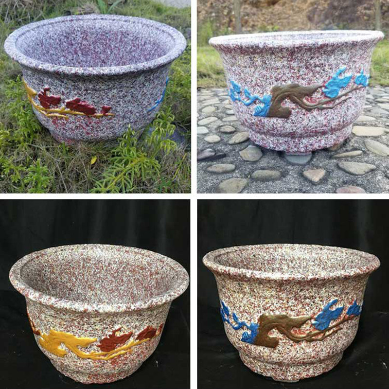 水泥花盆模具底部灌浆创意diy花盒模型水泥自制圆形模板园林工具