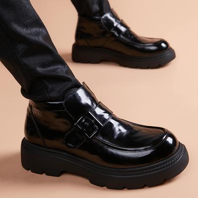 男士皮靴短靴厚底百搭潮流