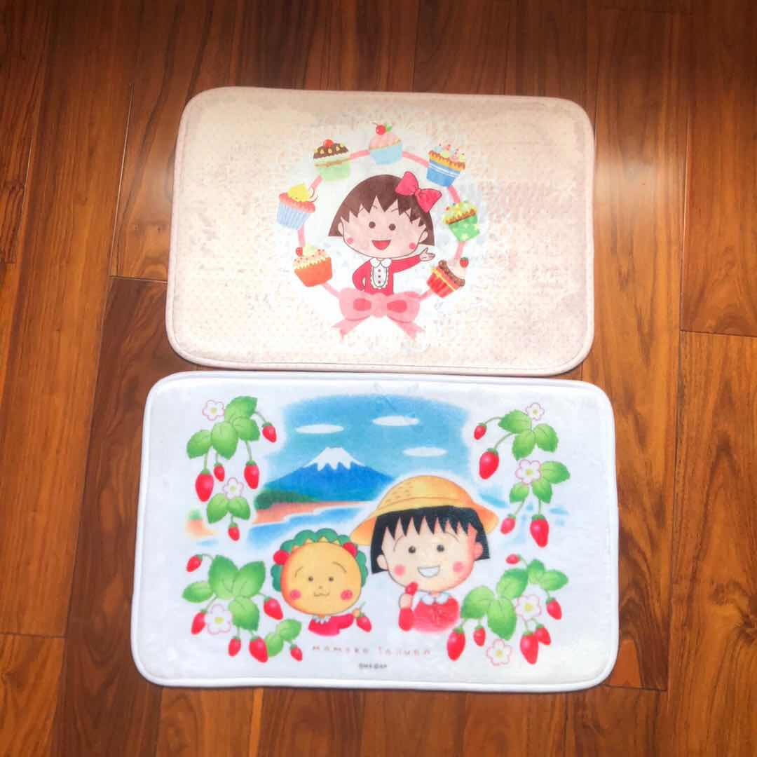 樱桃小丸子门口地垫卧室进门毛毯可爱卡通卫生间吸水垫子防滑家用