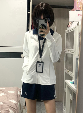 花千猪原创 连帽防晒衣  夏令时透气收腰薄外套jk女款多色防晒服