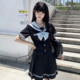 套装 日系学院风水手领百褶裙jk制服短袖 薄原中水手服 花千猪新品