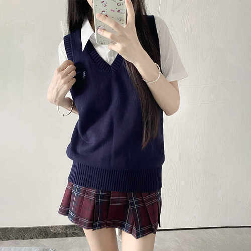 针织绫川中毛衣背心花千猪学院