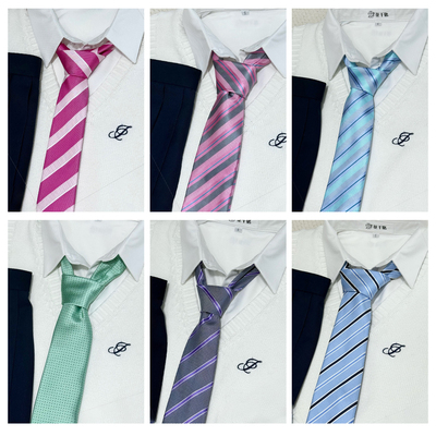 花千猪JK 提花领带 JK/DK制服条纹领带学院风校供感基础百搭配饰
