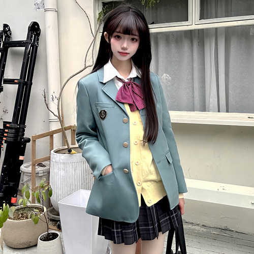 花千猪原创绿色圣研高西装