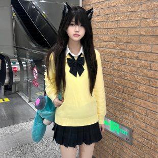 小芥中毛衣 花千猪原创 JK多色套头针织棉毛衣日系jk制服上衣
