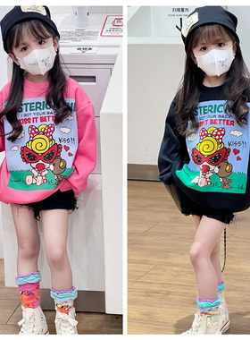 加绒卡通纯棉卫衣日系女童秋冬