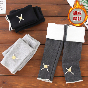 女宝宝秋冬装加绒厚款长裤2025新款婴儿小童保暖裤子女孩打底裤潮