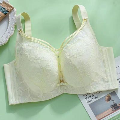带钢圈大码性感蕾丝内衣收副乳