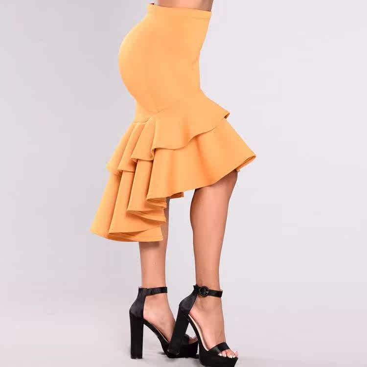 Women ruffles skirts ladies fashion casual mid-calf skirt|ruв категории Женская одежда, юбка - от Buy2taobao.com для оказания профессиональной услуги покупки агента Taobao