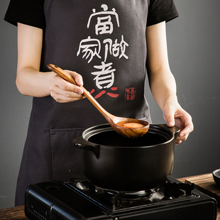 日式大厨时尚围裙家用厨房防y水围裙防油日系做饭大人罩衣无袖围