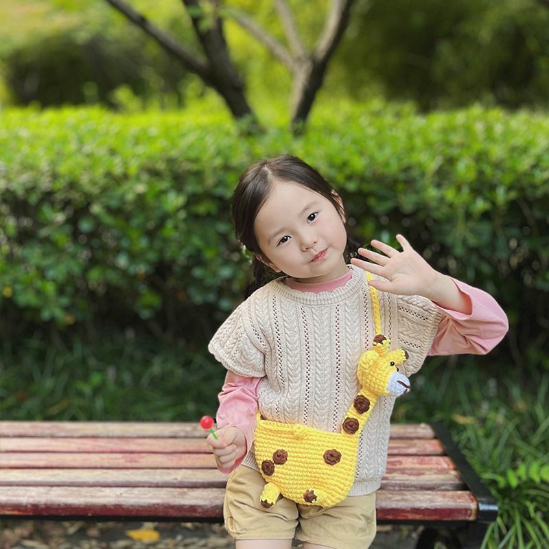 《成品》可爱长颈鹿diy手工编织包卡通斜挎包毛线包成品现货,玩具/童车/益智/积木/模型,斜挎包/拎包/腰包,淘宝优惠券,粉丝福利购,淘宝优惠卷