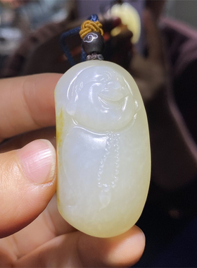 新疆和田白玉籽料佛吊坠挂件手镯宝宝锁平安扣手镯财神ld08049