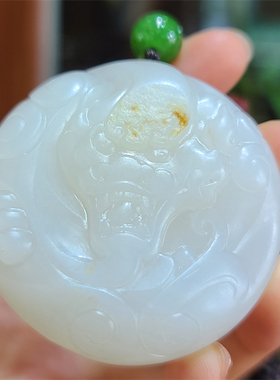 小石头和田玉手把件手把件和田玉