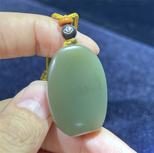 新疆和田沙枣青籽料平安无事牌弥勒佛观音平安扣甜甜圈ld06039