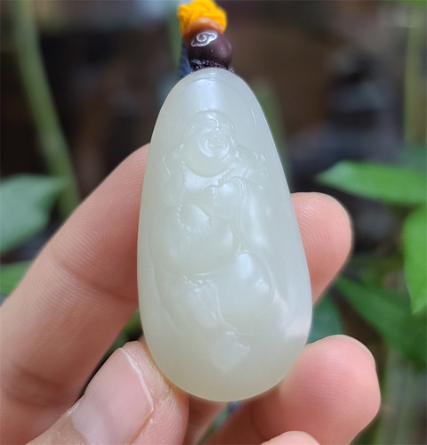 小石头山料弥勒佛挂件