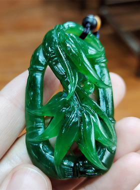 新疆和田碧玉籽料竹节挂件 手镯 宝宝锁 吊坠弥勒佛 xx04107